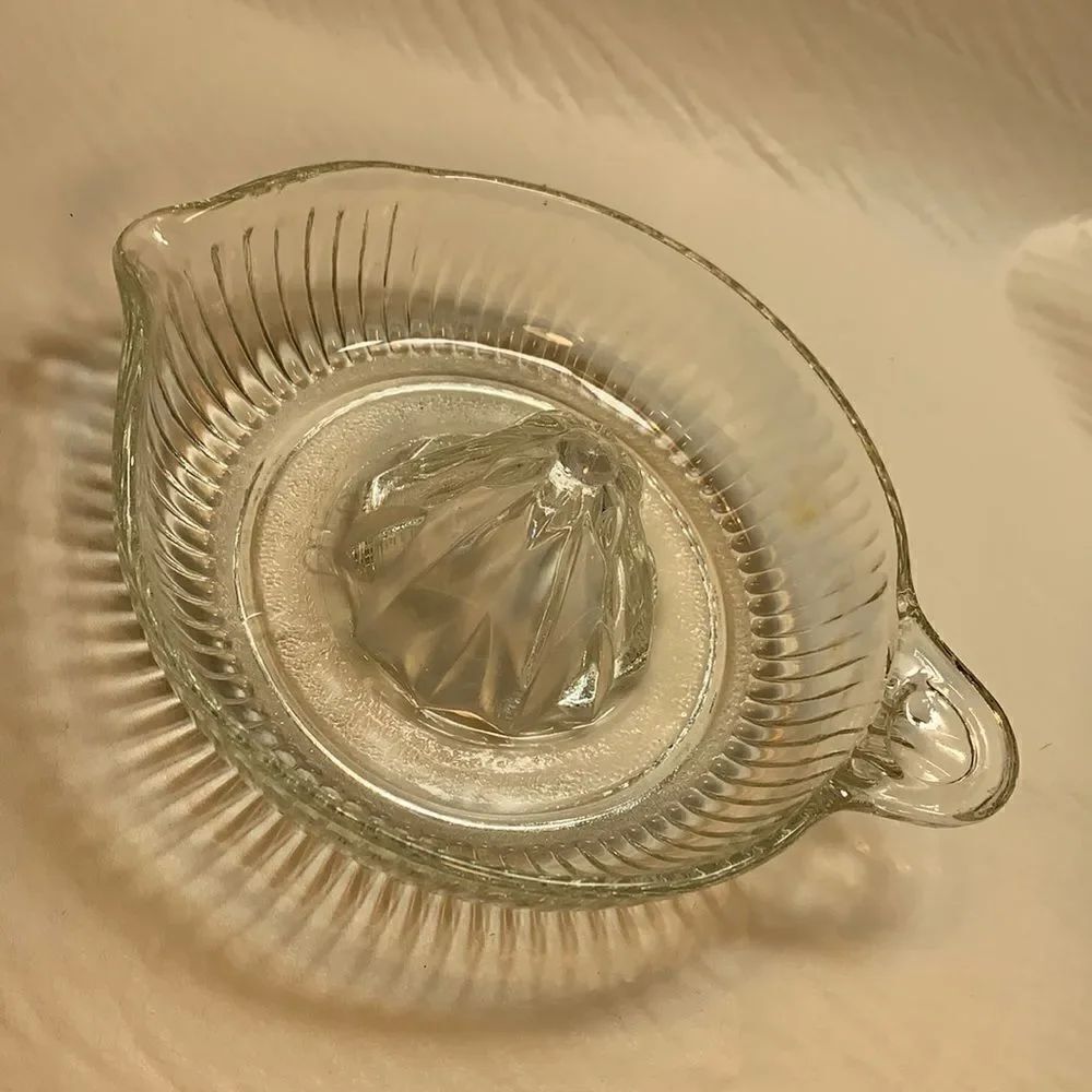 Mid Century Vintage Pressed Glass Juicer Reamer
